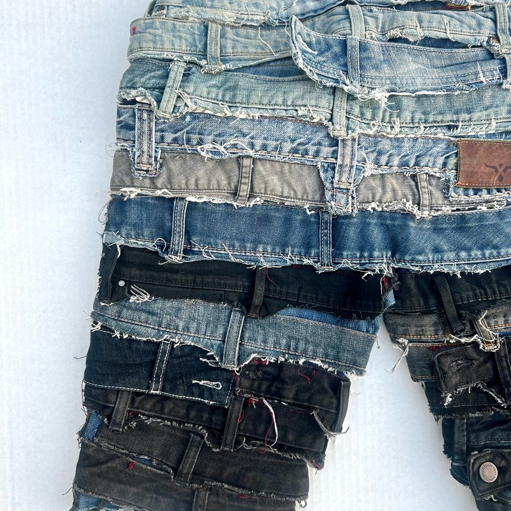 Strap Denim Shorts | Brick Denim - Picture 6 of 7